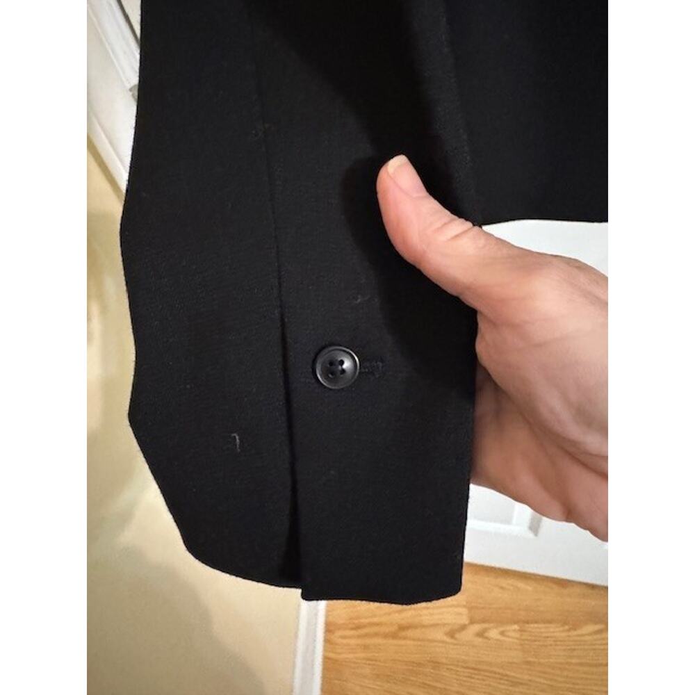 H&M Single-Breasted Fitted Notched Lapel White Lining Black Blazer Sz 8 - Picture 8 of 10